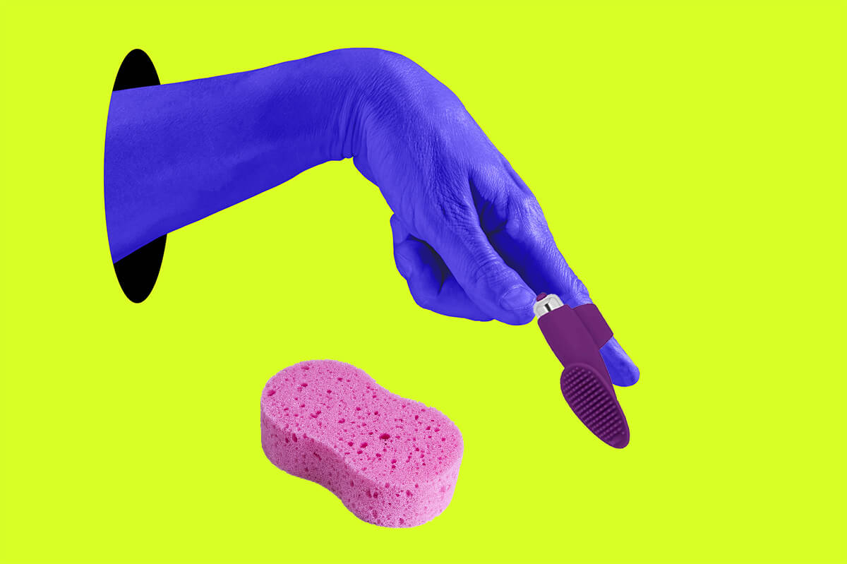 Pflege eines Fingervibrators