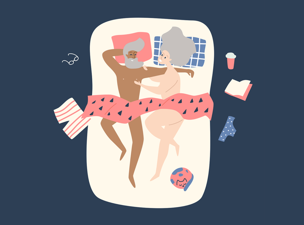 Wie viele Dates bis zum Sex - Illustration Paar im Bett