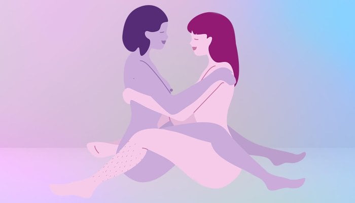 Frauen-in-Scissoring-Sexstellung