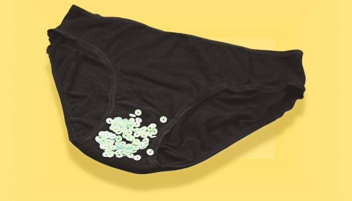 Vaginaler-Ausfluss-normale-Menge-Fraulila